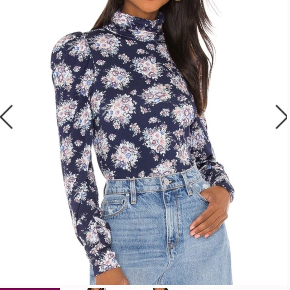 NWT Loveshackfancy Vienna Floral Print Turtleneck